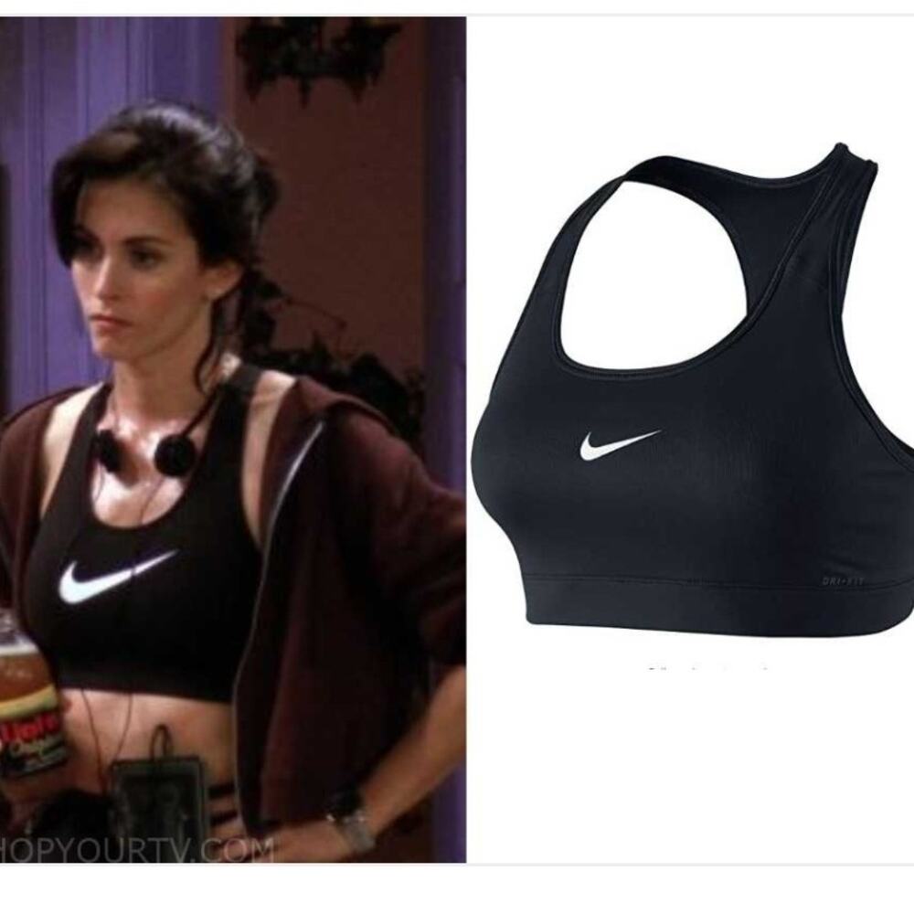 Nike Black Racerback Sports Bra 90s Monica Friends Size Medium M